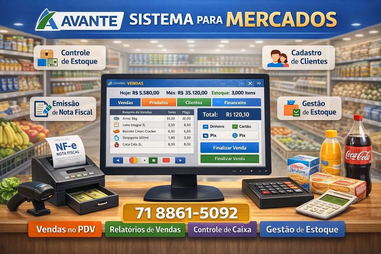 Sistema Completo para Mercado / Mercearia<br>