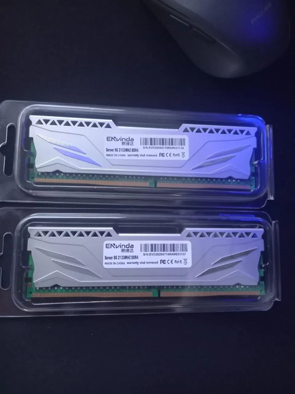 Memória RAM ENVINDA DDR4 16GB 2x8 ECC 2133MHz
