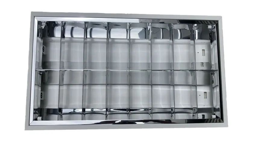 Luminária de Embutir C/ Aletas para 2 lâmpadas de 20w - A03 - Branca - T10 - Abalux - Foto 3