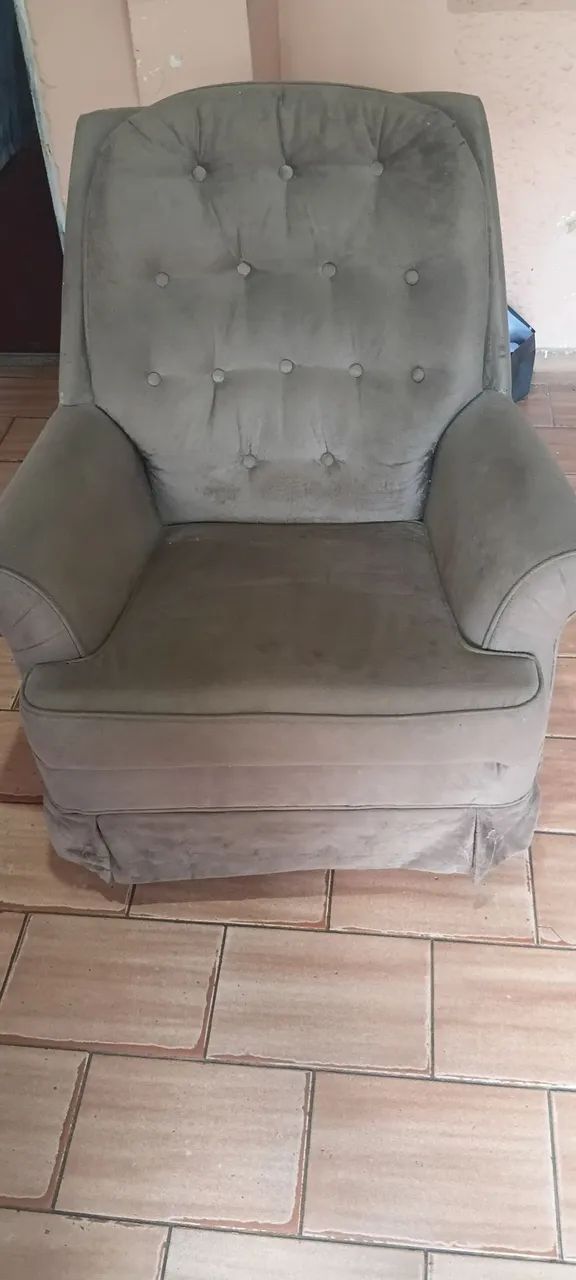 Poltrona Estofada Giratória - Foto 4