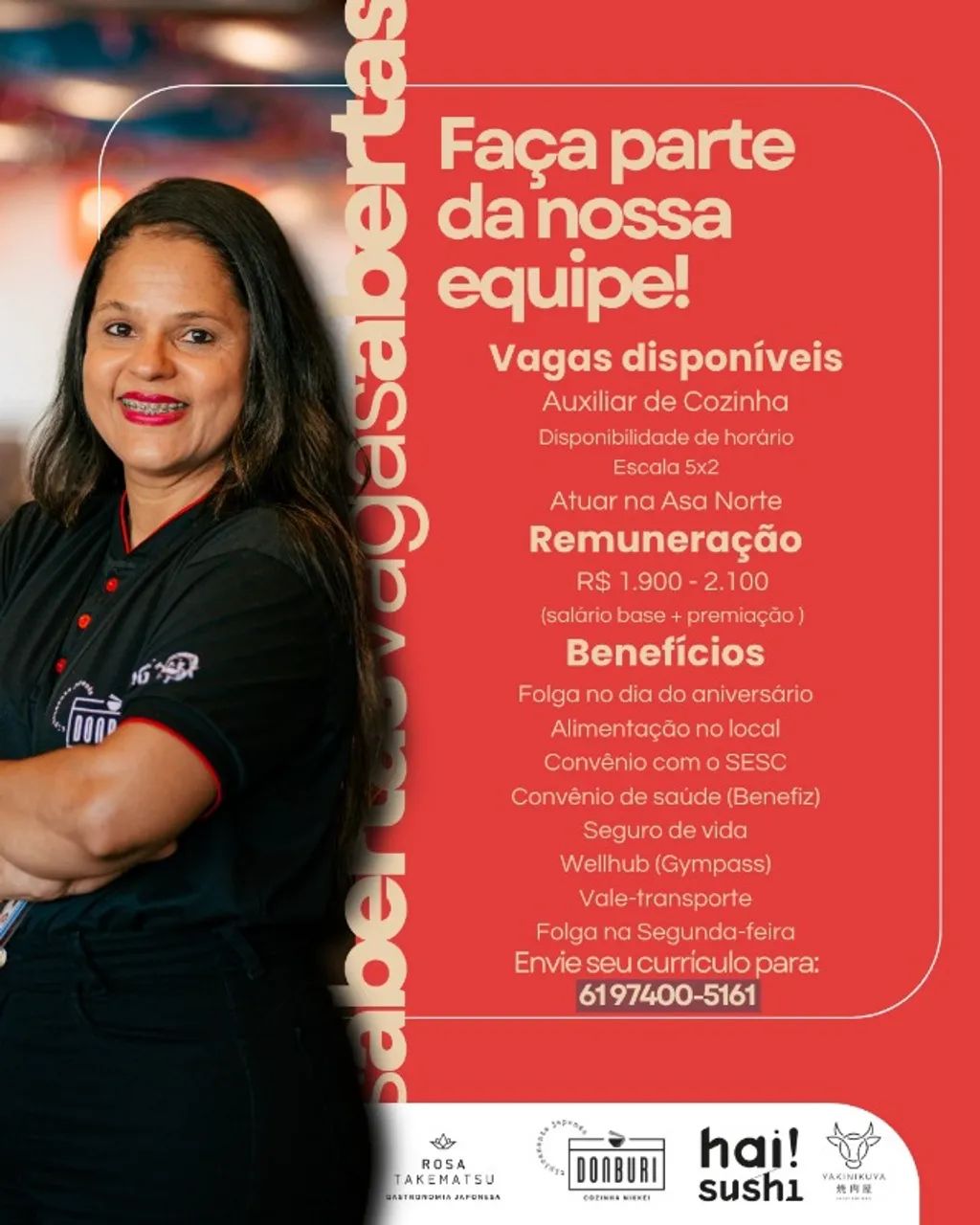 VAGA AUXILIAR DE COZINHA