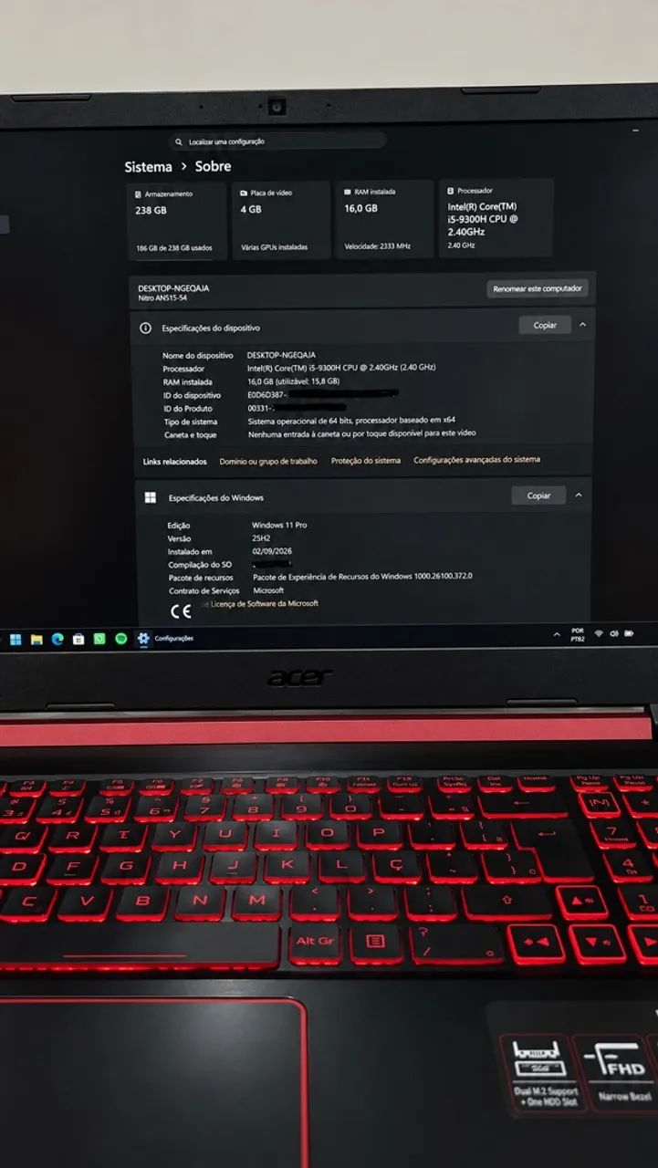 Notebook Gamer Acer Nitro 5 - Foto 4