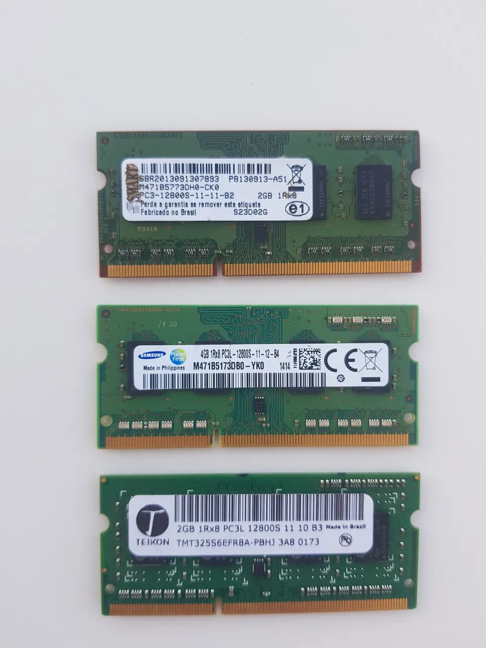 Memória RAM de notebook DDR3 4GB, 2GB.