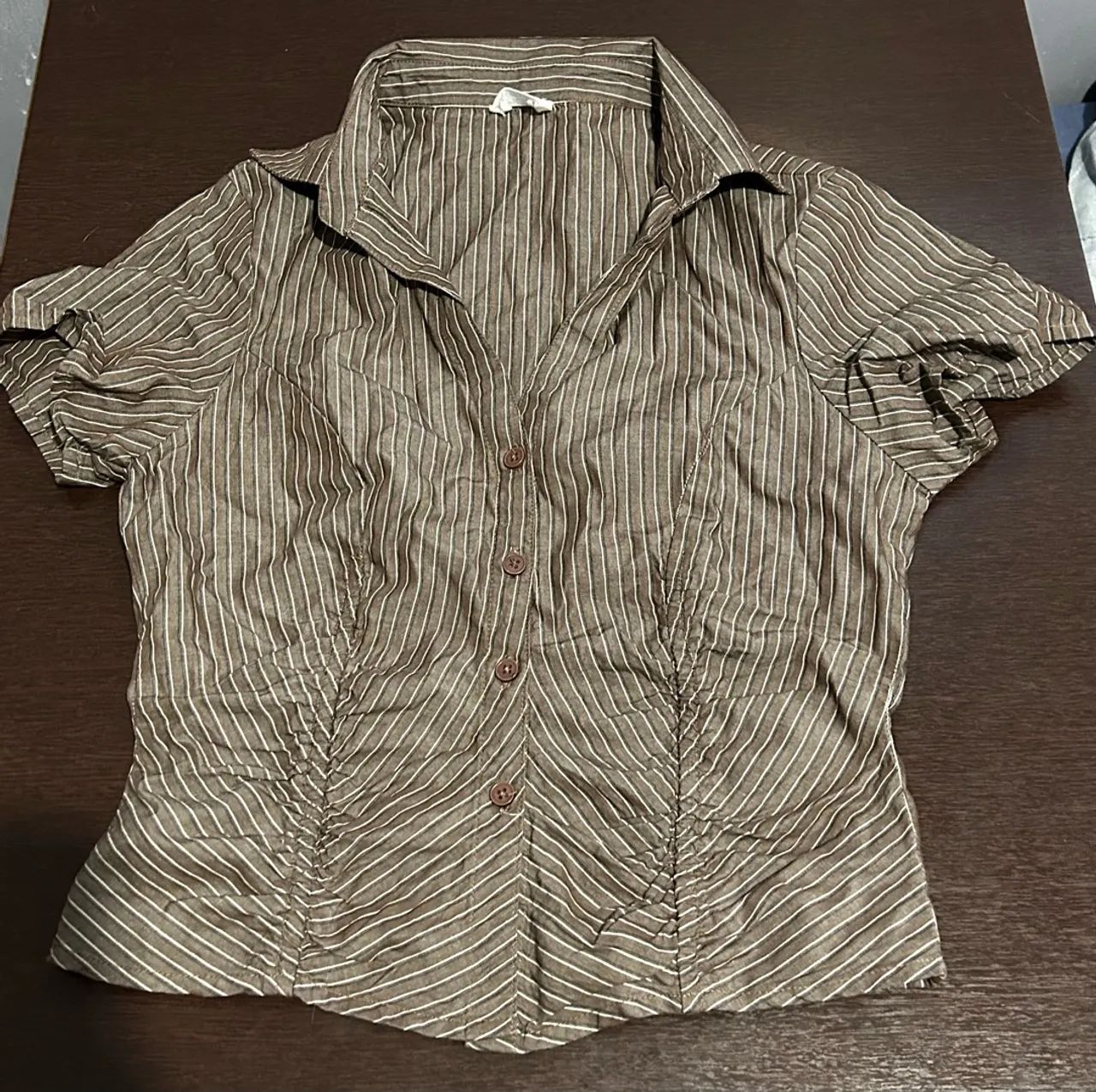 Maya Ruched Short Sleeve Shirt