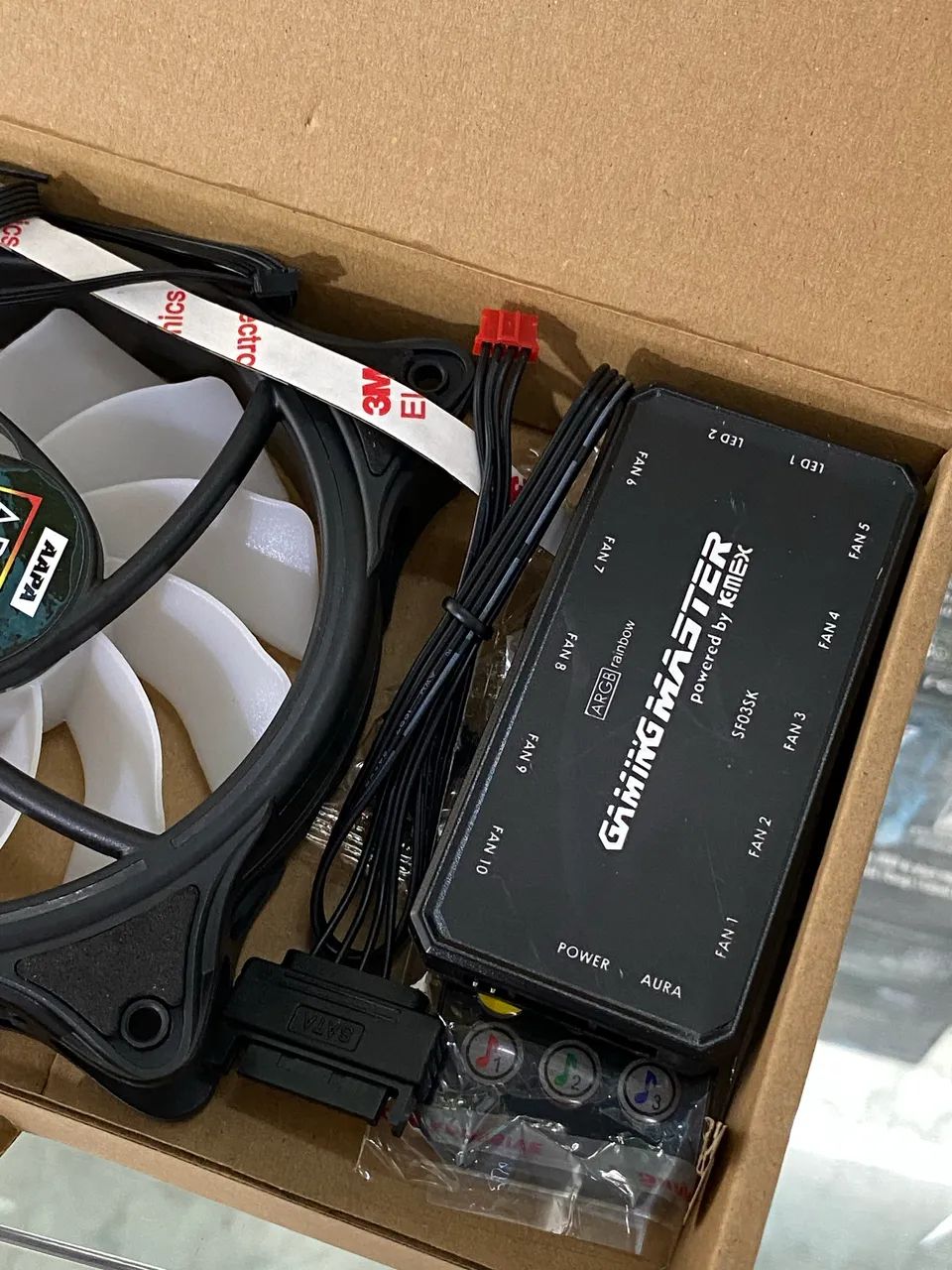 KIT 3 COOLER?s +FITA ARGB COM CONTROLADORA GAMING MASTER NOVA - Foto 3