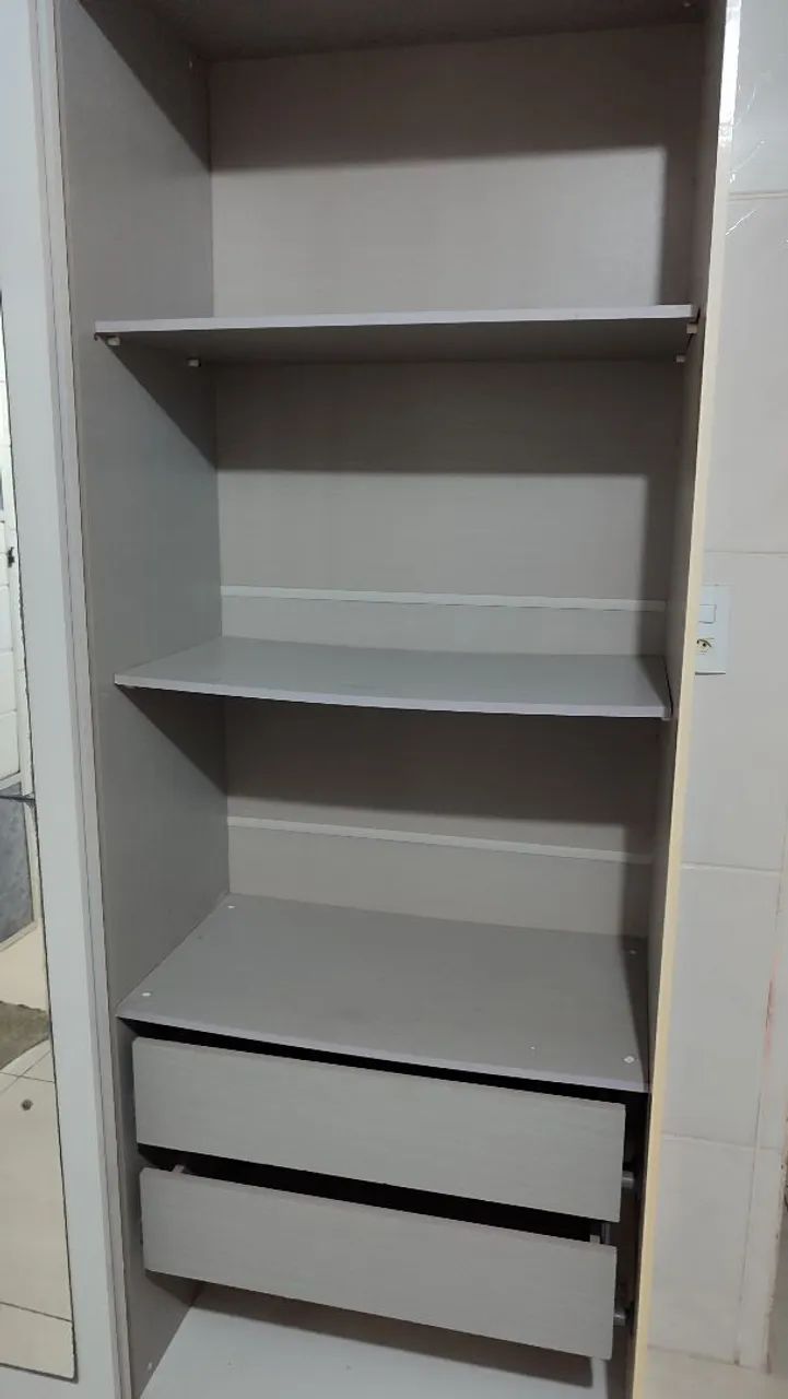 Guarda roupa de solteiro com espelho na porta - Foto 5