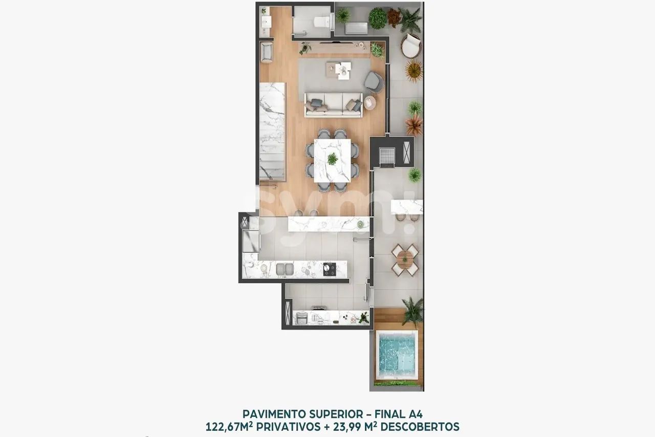 COBERTURA DUPLEX NOVA NO SEMINÁRIO COM 3 SUÍTES - Foto 3