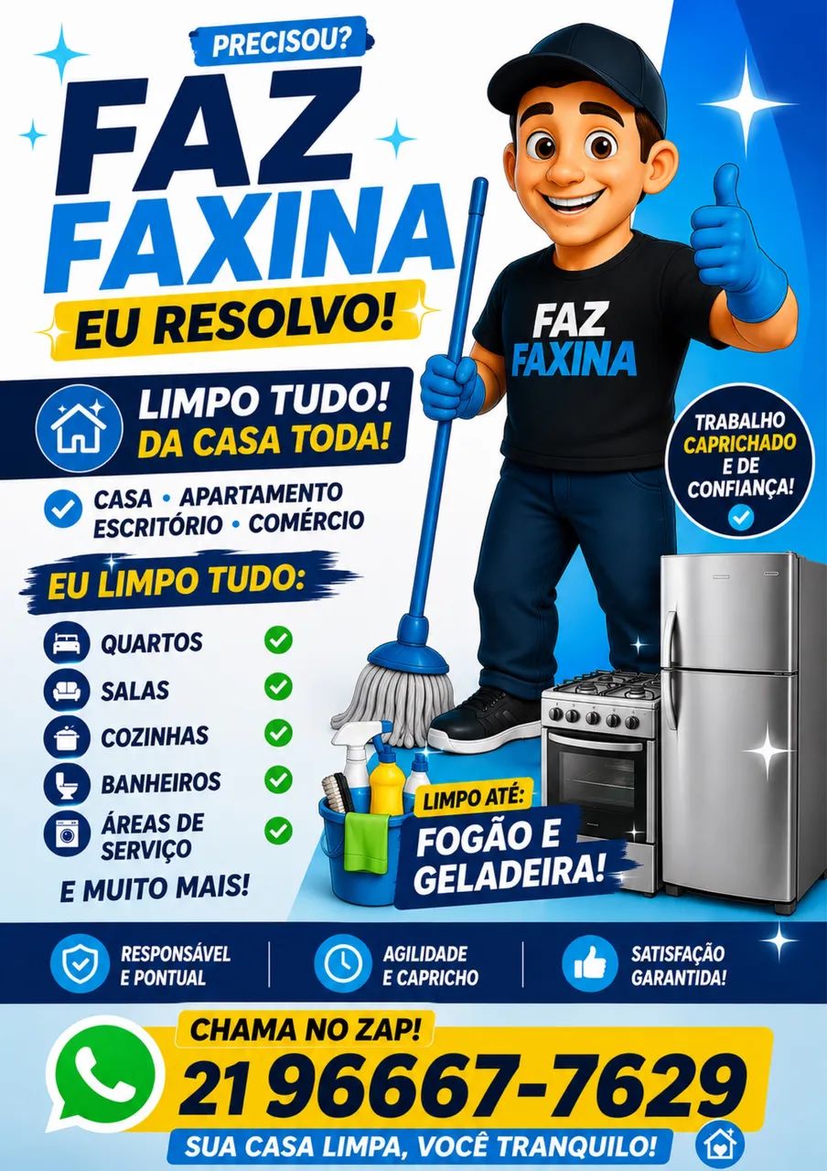 FAXINA!! COMPLETA ? LIMPEZA CAPRICHADAA ?