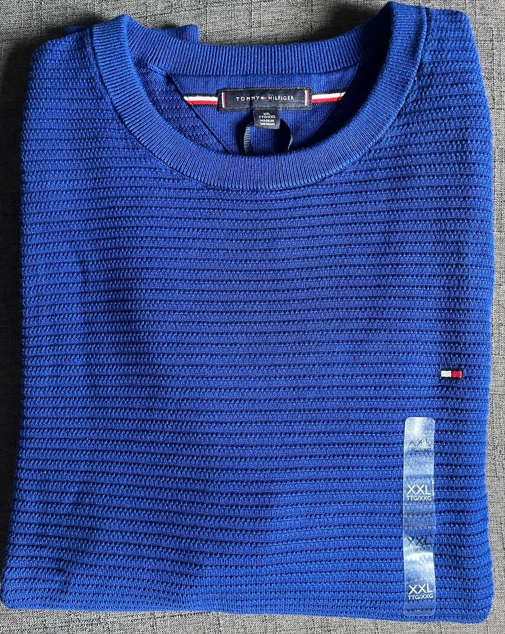 Suéter Tommy Hilfiger Cotton Knit Lightweight Crewneck Sweater Pullover  - Foto 5