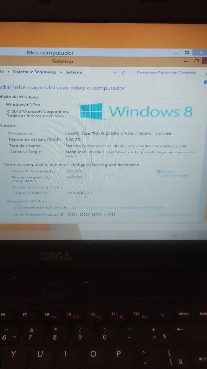 notebook Dell core i5 8gb 1tb hd