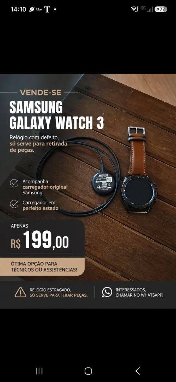 Rel ógio watch 3 com defeito  - Foto 2
