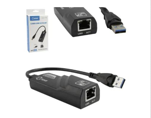Cabo Conversor Extensor USB 3.0 Para RJ45, 10/100/1000Mbps