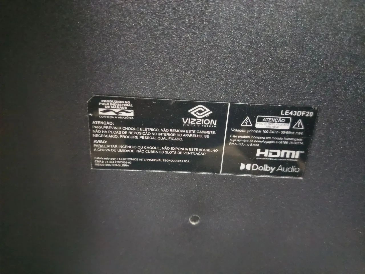 Smart tv vision 43 polegadas com defeito  - Foto 3