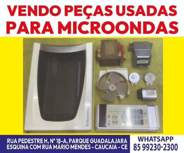 Peças usadas para microondas