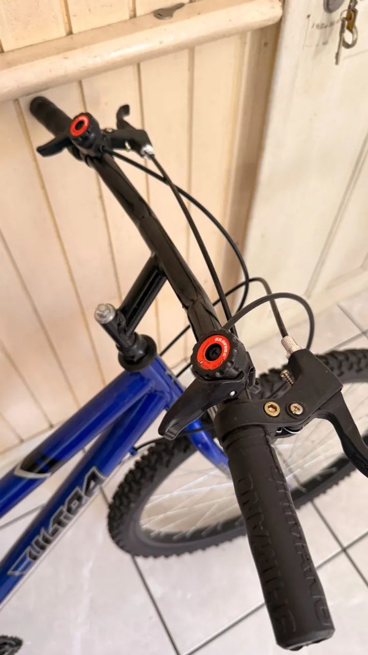 Bicicleta Aro 26 Ultra Bikes Rebaixada Solid 18 Marchas Cor Azul - Foto 2