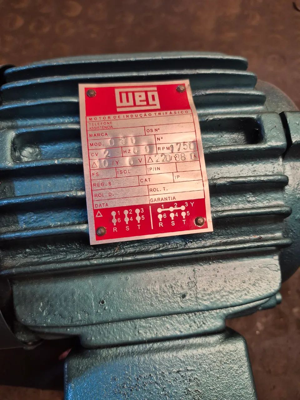 Motor Elétrico WEG 2CV 4 Polos Trifásico  - Foto 2
