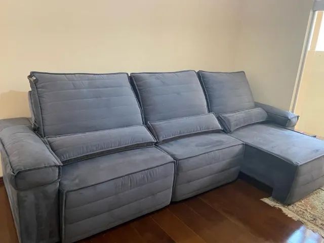 Sofá Retrátil e Reclinável 5 Lugares Alto Padrão