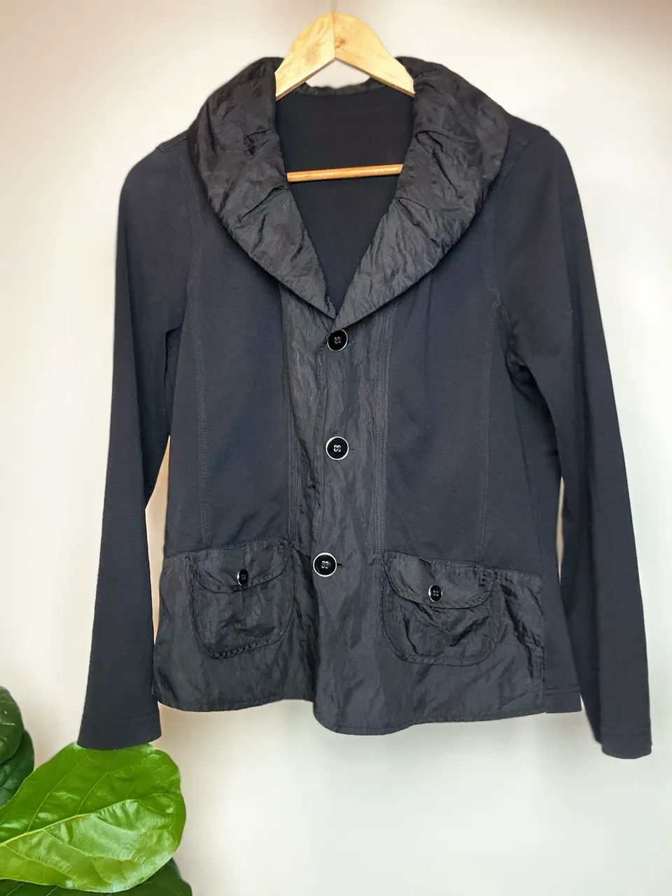 Blazer Preto M Feminino - Foto 4
