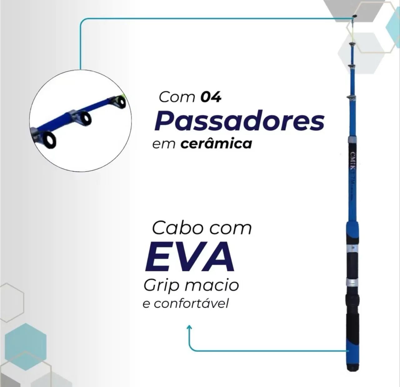 Vara de pesca - kit com molinete  - Foto 3