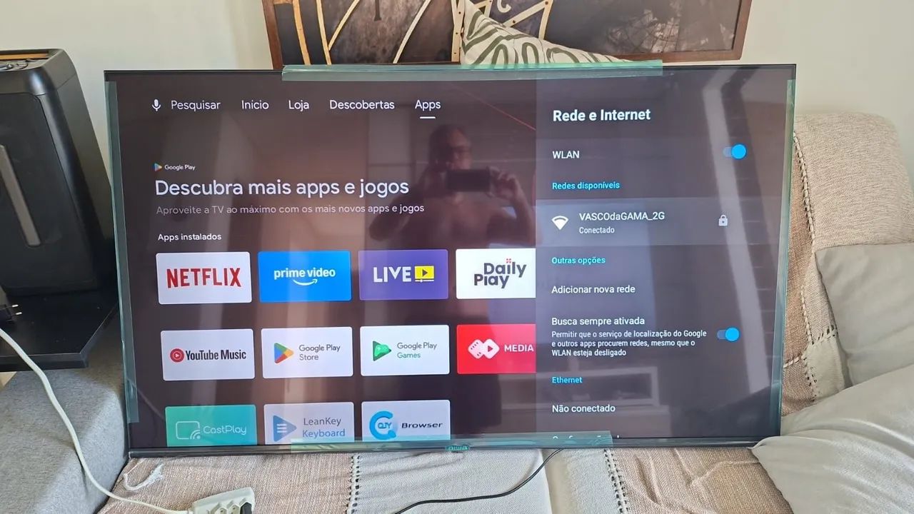 Vendo tv 55 polegadas novo com garantia de loja e nota fiscal  - Foto 3