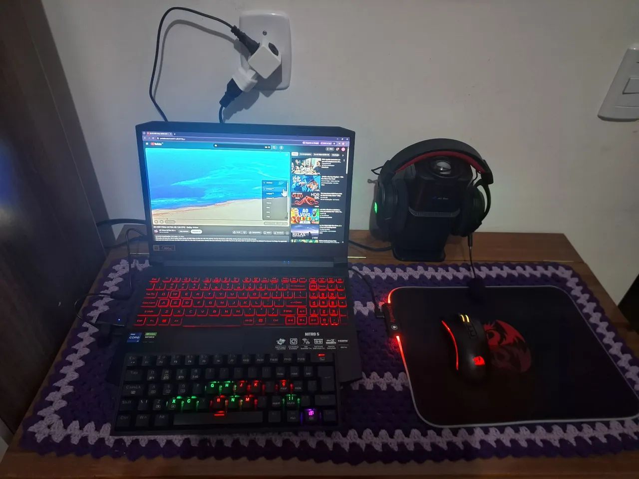 Venda/Troca | Notebook Gamer Acer Nitro 5 + Conjunto Red Dragon Original | Chama no Chat - Foto 5