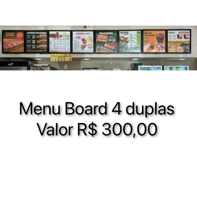 Menu - Painel com luz 