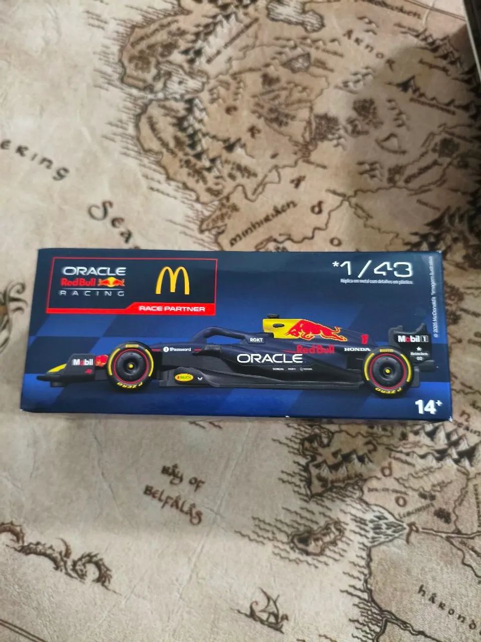 Miniatura Fórmula 1 Red Bull McDonald's colecionador nova F1 Carrinho 