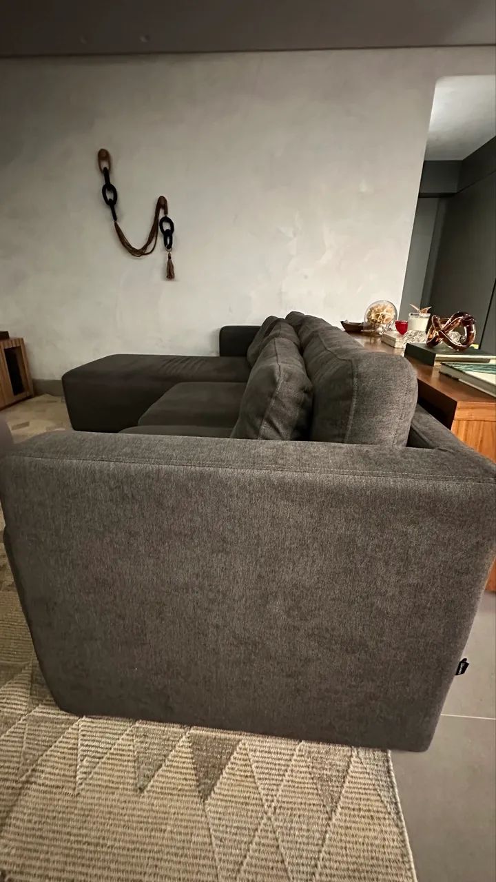 Sofá semi novo cinza - Foto 3