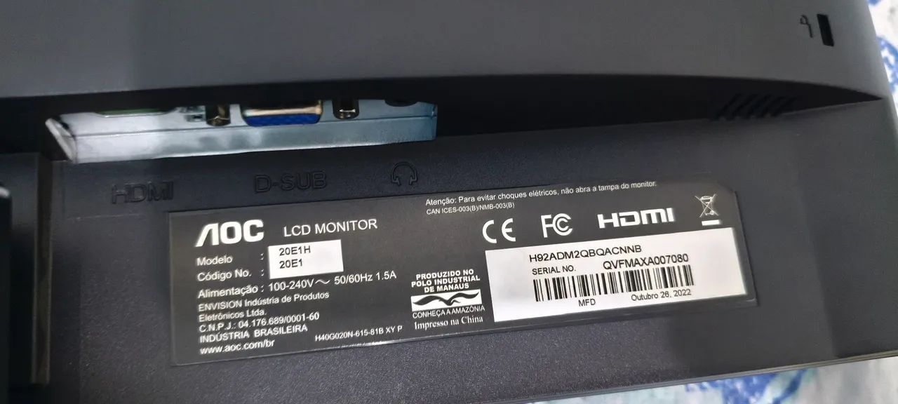 Monitor AOC 20 polegadas  - Foto 2