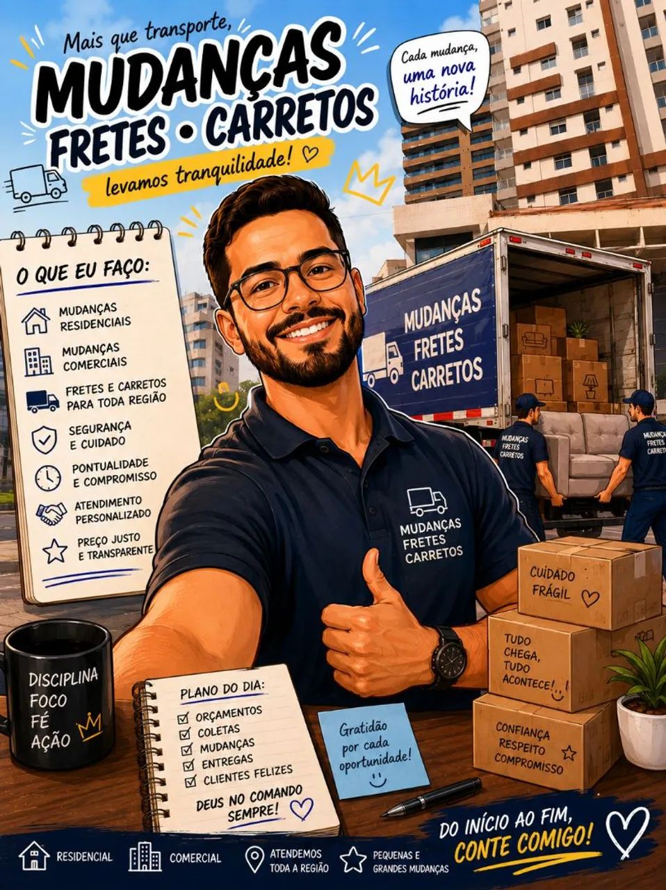 Mudanças Comerciais, residências e fretes dedicados.
