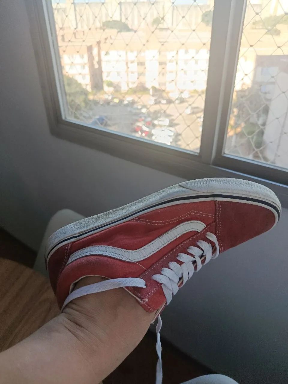 Tenis Vans Old School Vermelho e Branco - Foto 5