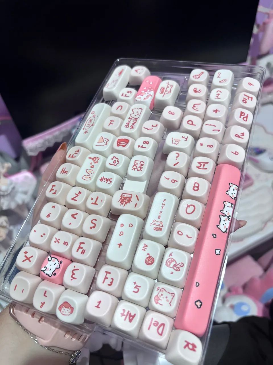 Keycaps 133 peças meow 