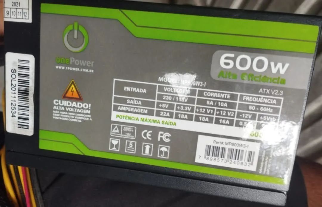 Fonte Onepower 600w novo $120 - Foto 4