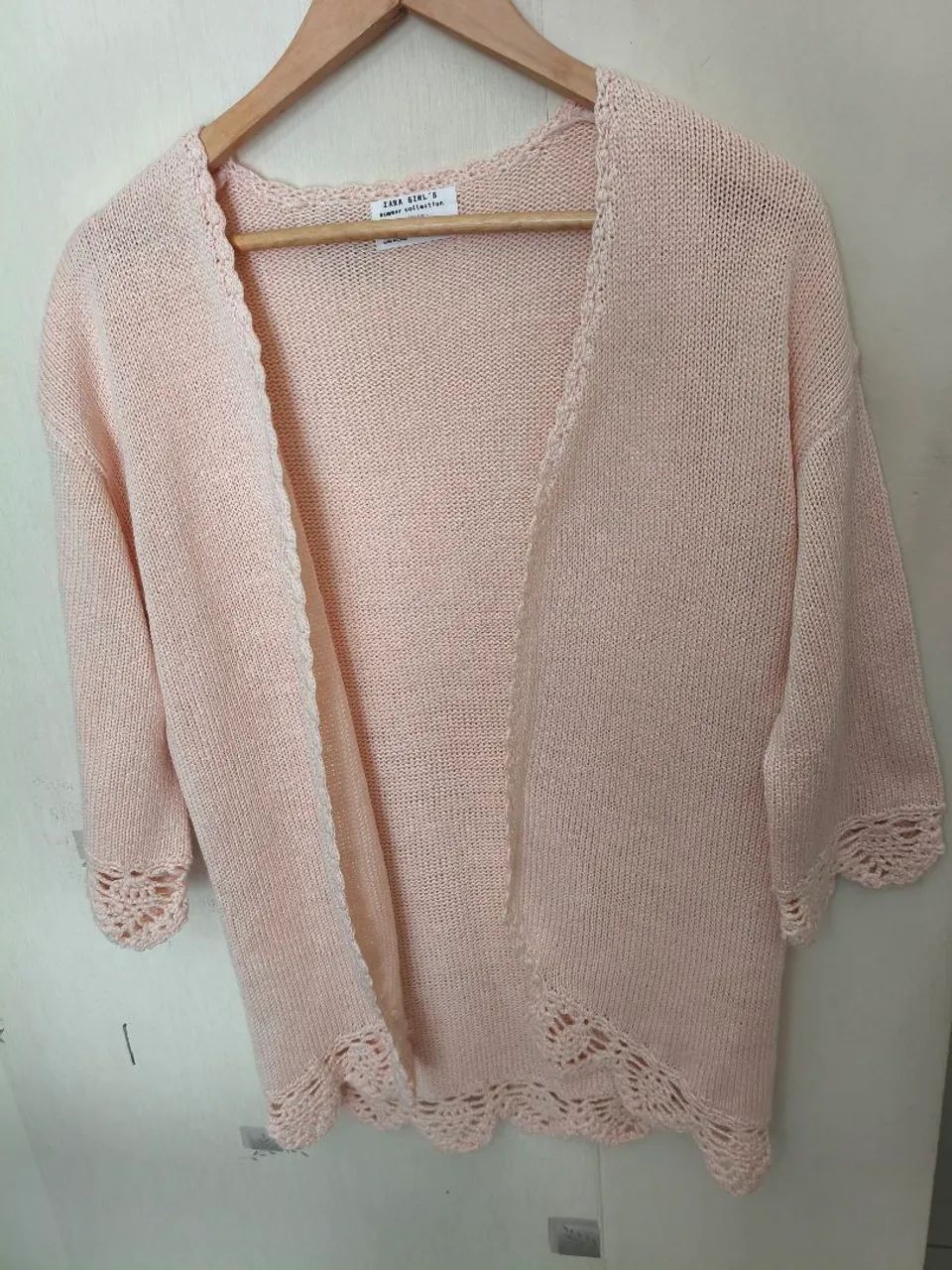 ZARA KNIT CASAQUETE crochê Tam 11-12anos veste até 48 - Foto 2