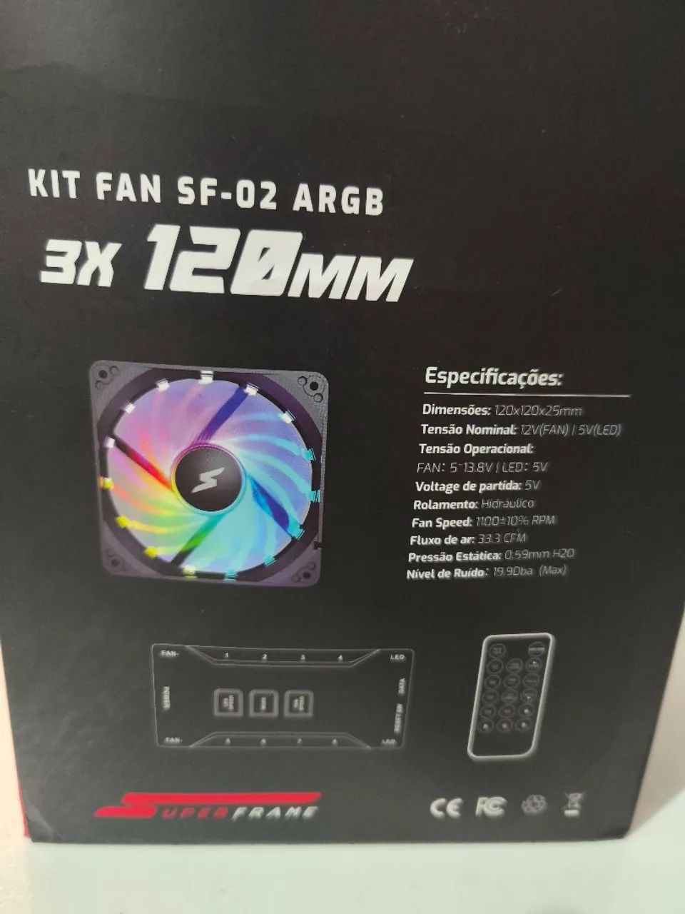 Kit 3 Fans 120mm Superframe ARGB Sync - Foto 2