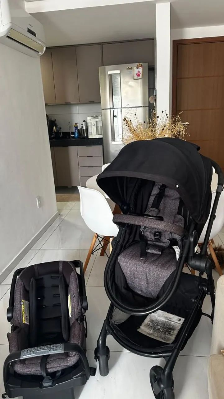 Kit Carrinho de bebê (+bebê conforto, moisés e base para carro) - Foto 2