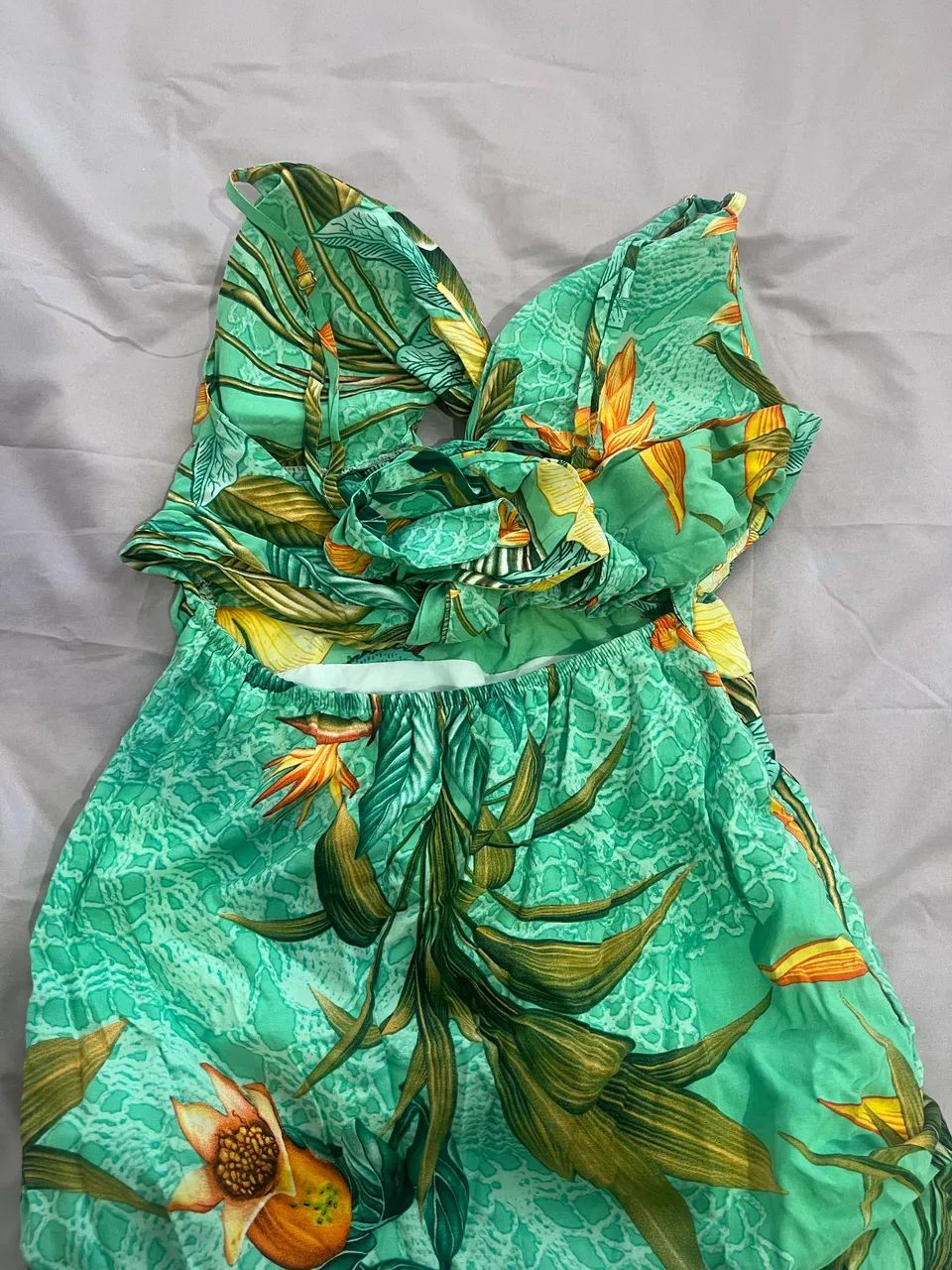 Vestido verde estampado  - Foto 2