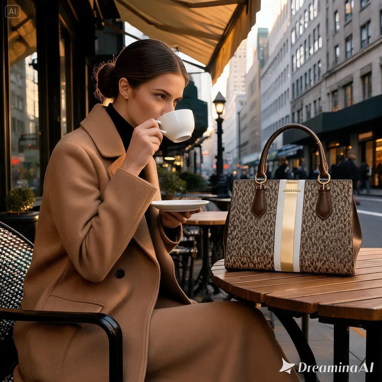Bolsa Michael Kors marrom alça dupla - Foto 5