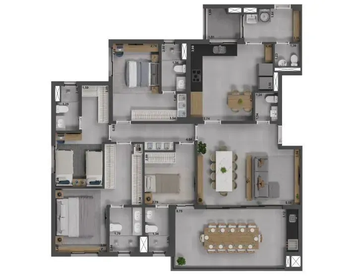 PLANTA 166m²