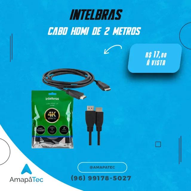 Cabo Hdmi  2 Metros Intelbras