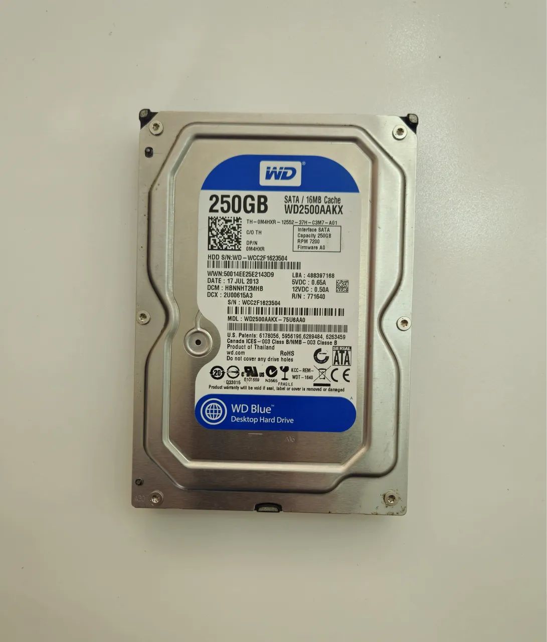 HD Western Digital 250GB SATA 6Gb/s Blue 3.5"