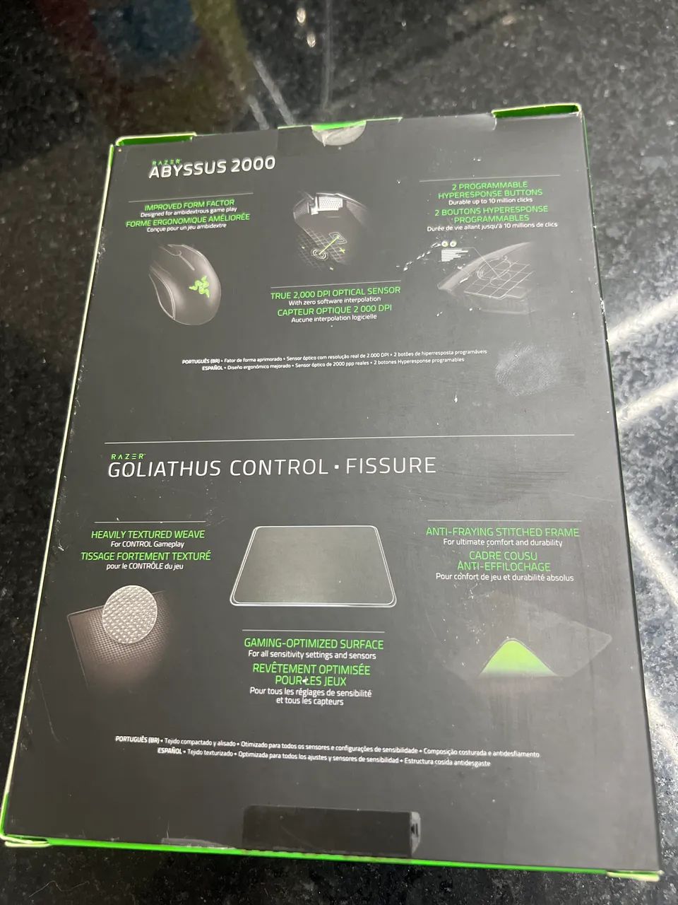 Combo Mouse Razer Abyssus 2000 + Mousepad Goliathus Cintrol Médio  - Foto 2