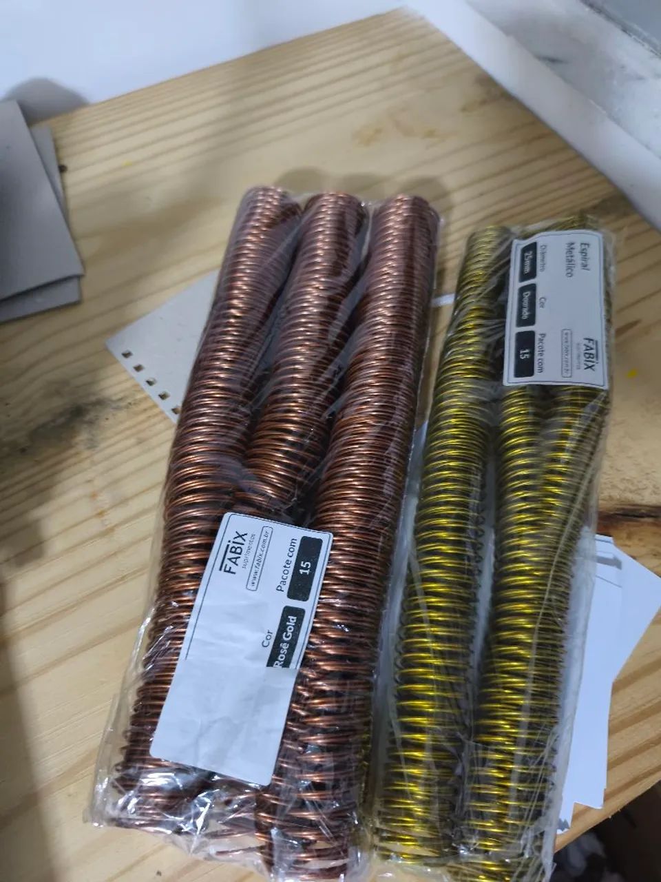 Espiral Metálica encadernação