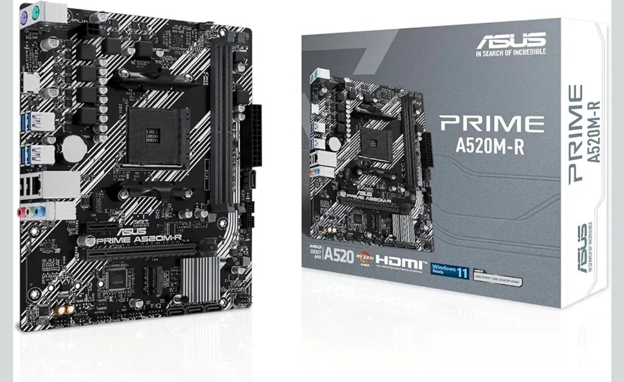 Placa mae AMD A520M DDR4 Asus Prime Nova Lacrada. (Castanhal)