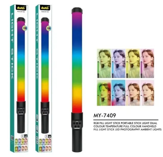 Bastão Led Rgb Ideal Para Vídeos Criativos Com Luz