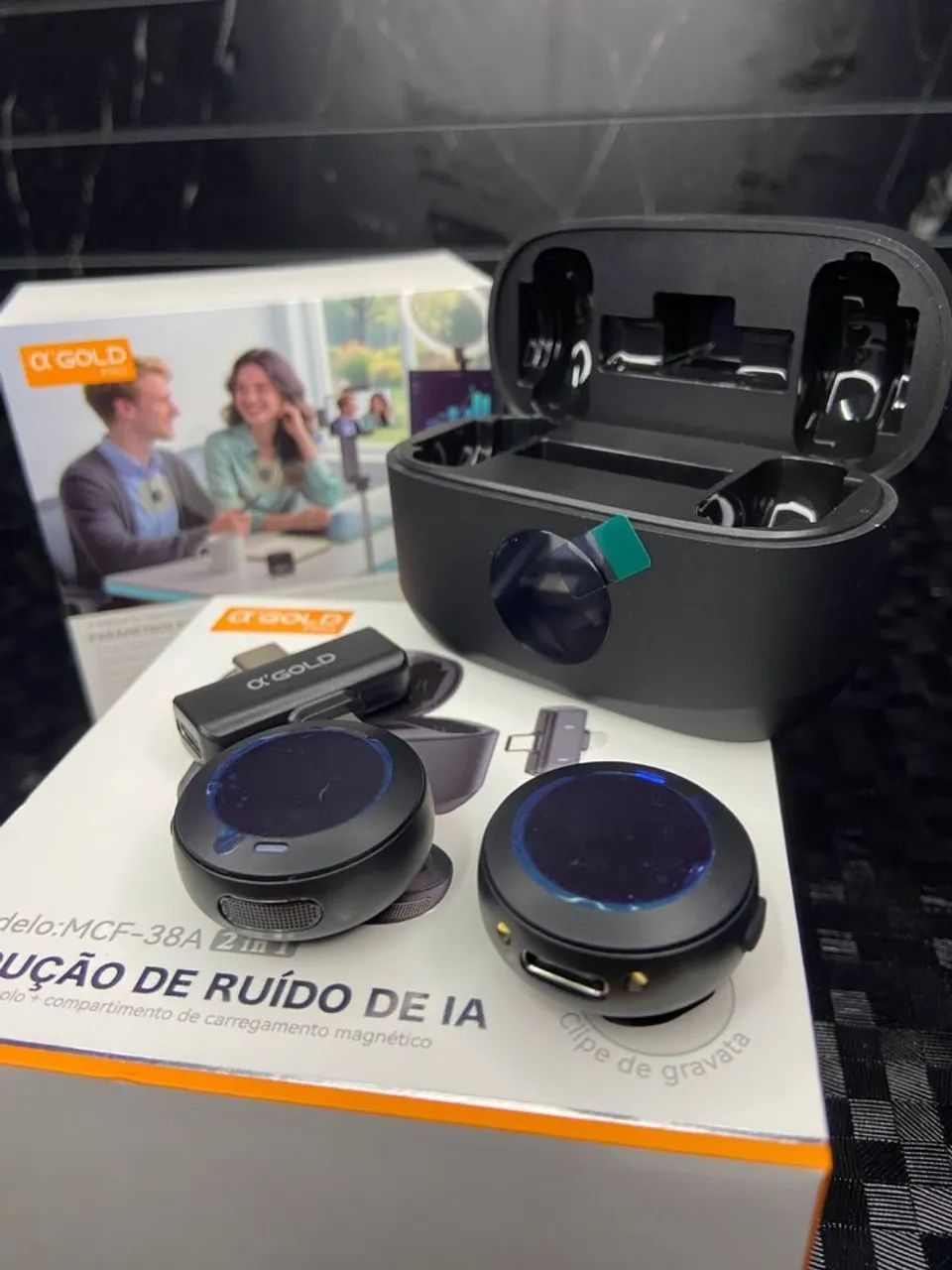 Microfone lapela - tipo C ou Lightning- entrega rápida 