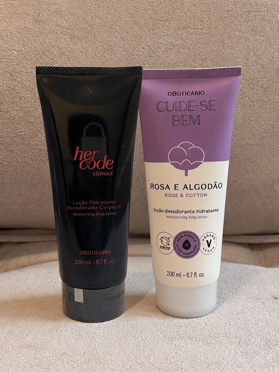 2 unidades ? Her Code Clímax + Cuide-se Bem Rosa & Algodão