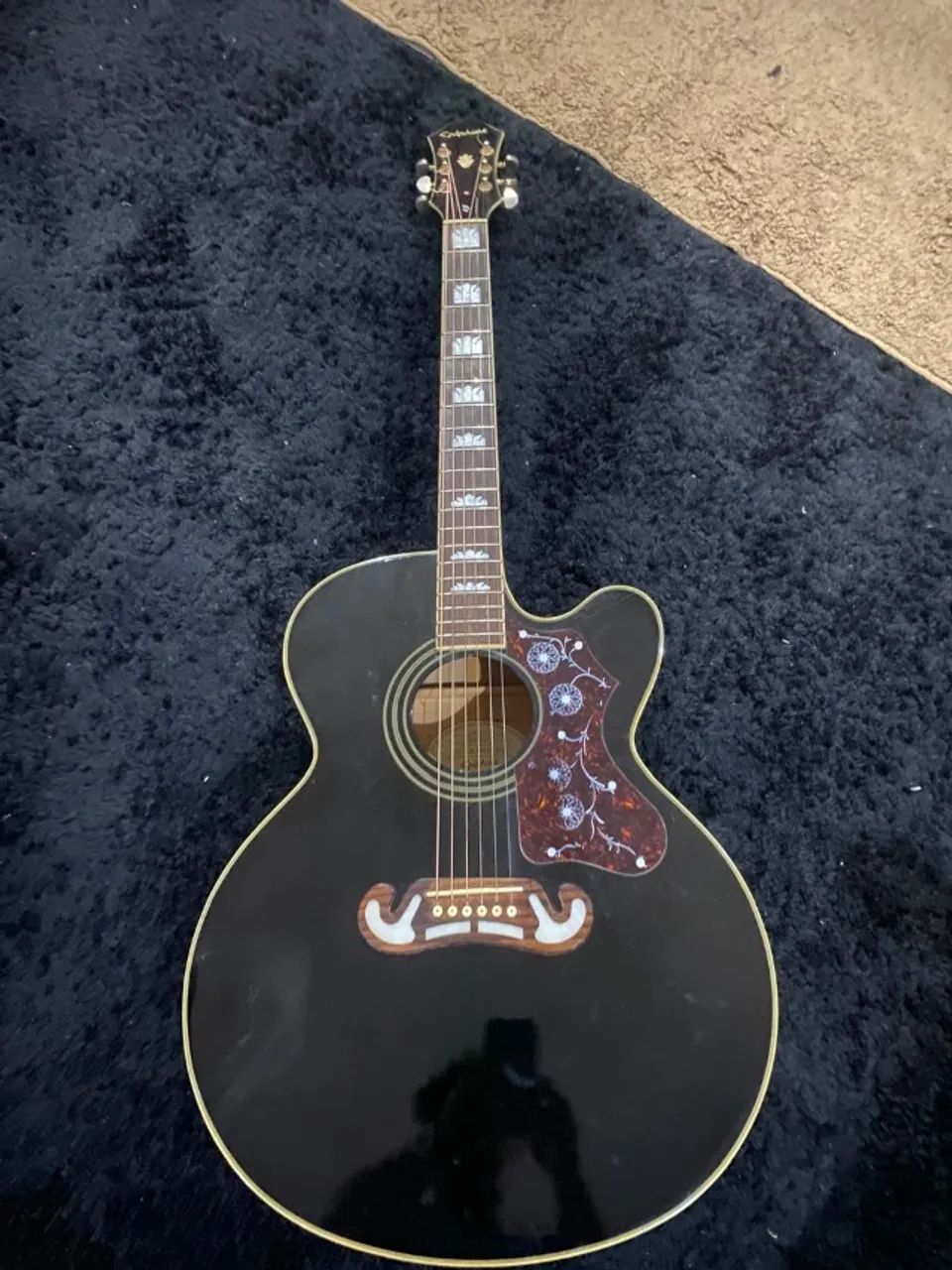 Violão Eletrico Epiphone EJ-200 CE Preto Epiphone Violão Epiphone EJ-200 CE Preto - Foto 6