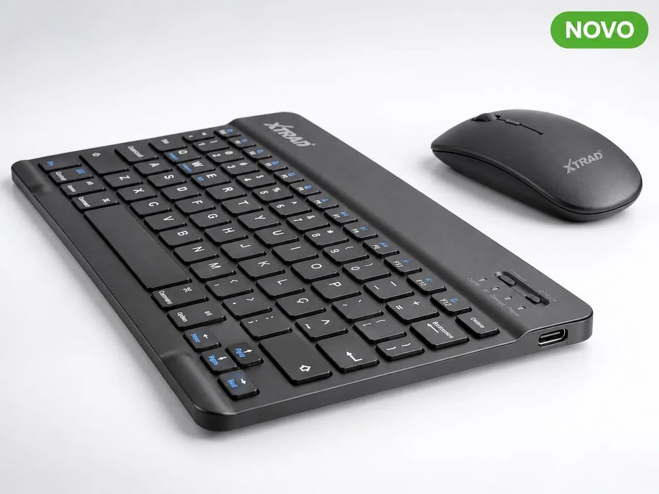 Kit Teclado e Mouse Bluetooth Recarregável XTRAD XD-623 ABNT - Foto 4