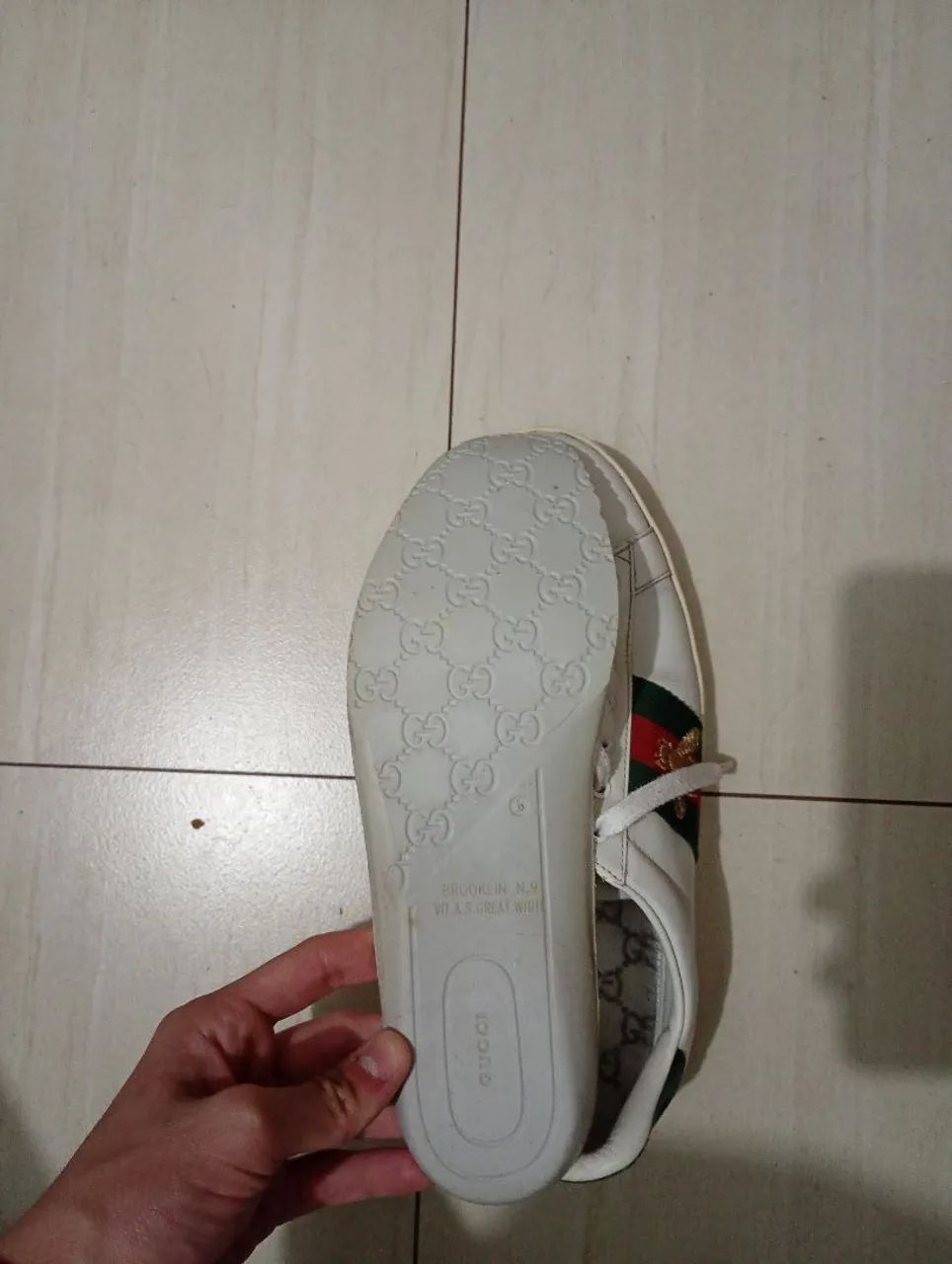 Tênis Gucci ace "bee branco (original) - Foto 4